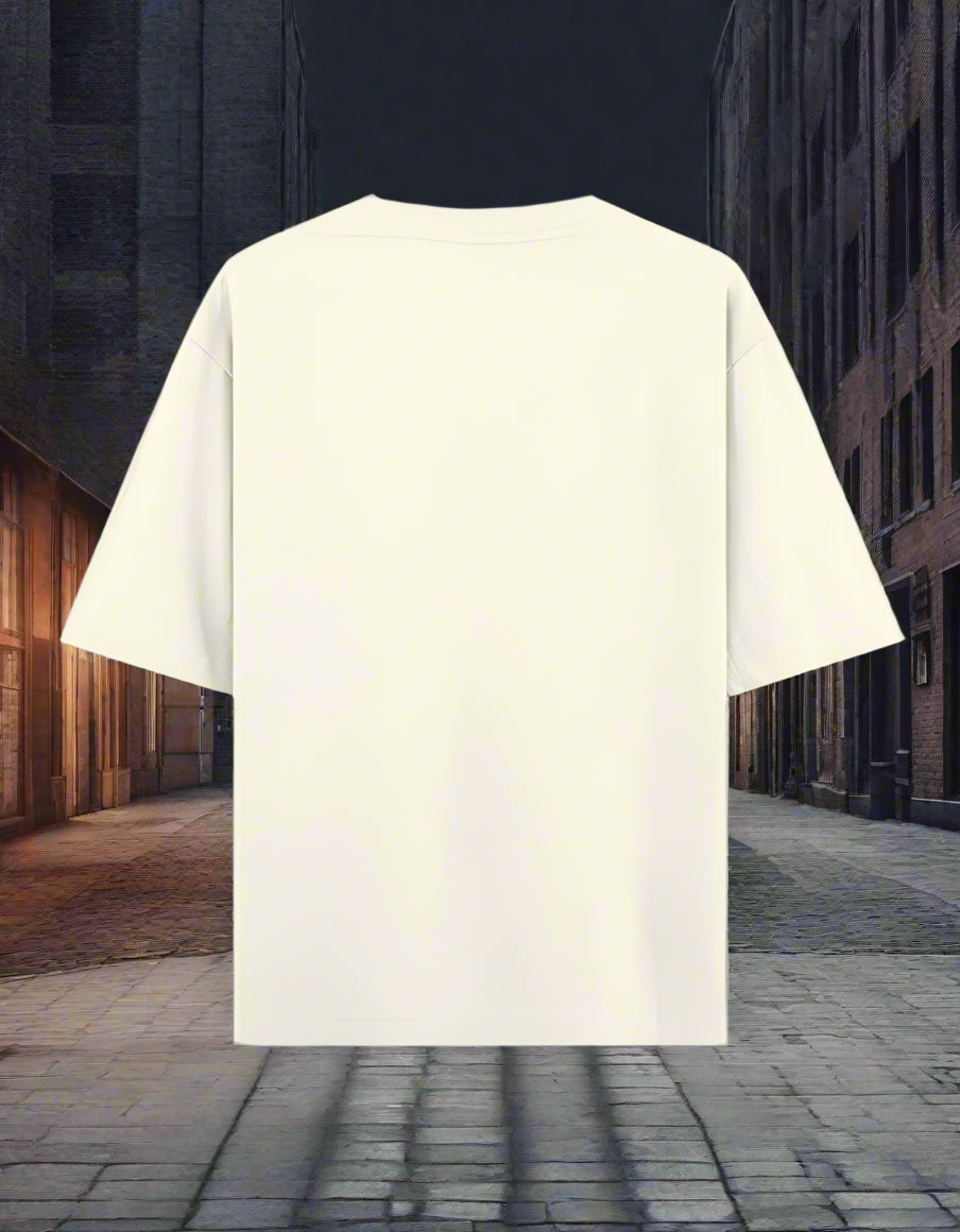 Back_Oversized tee with red and black vintage sports car graphic by Peppr.