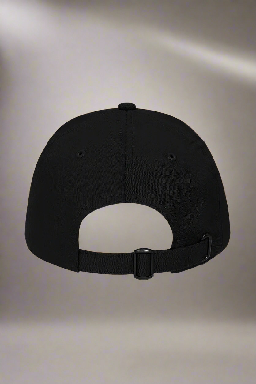 Black cap with red “spicy.” print by Peppr.