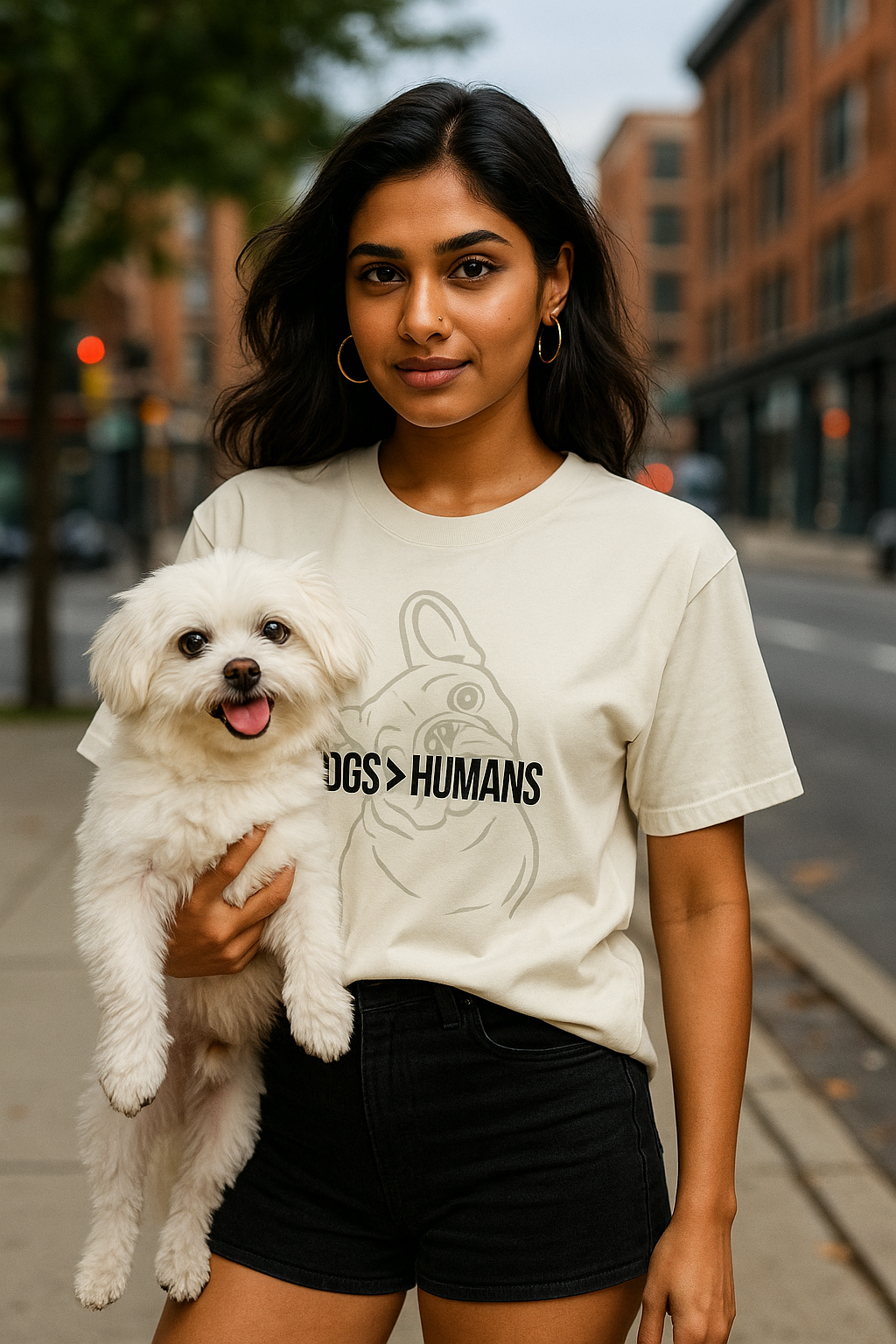 Dogs > Humans Oversized Unisex T-Shirt