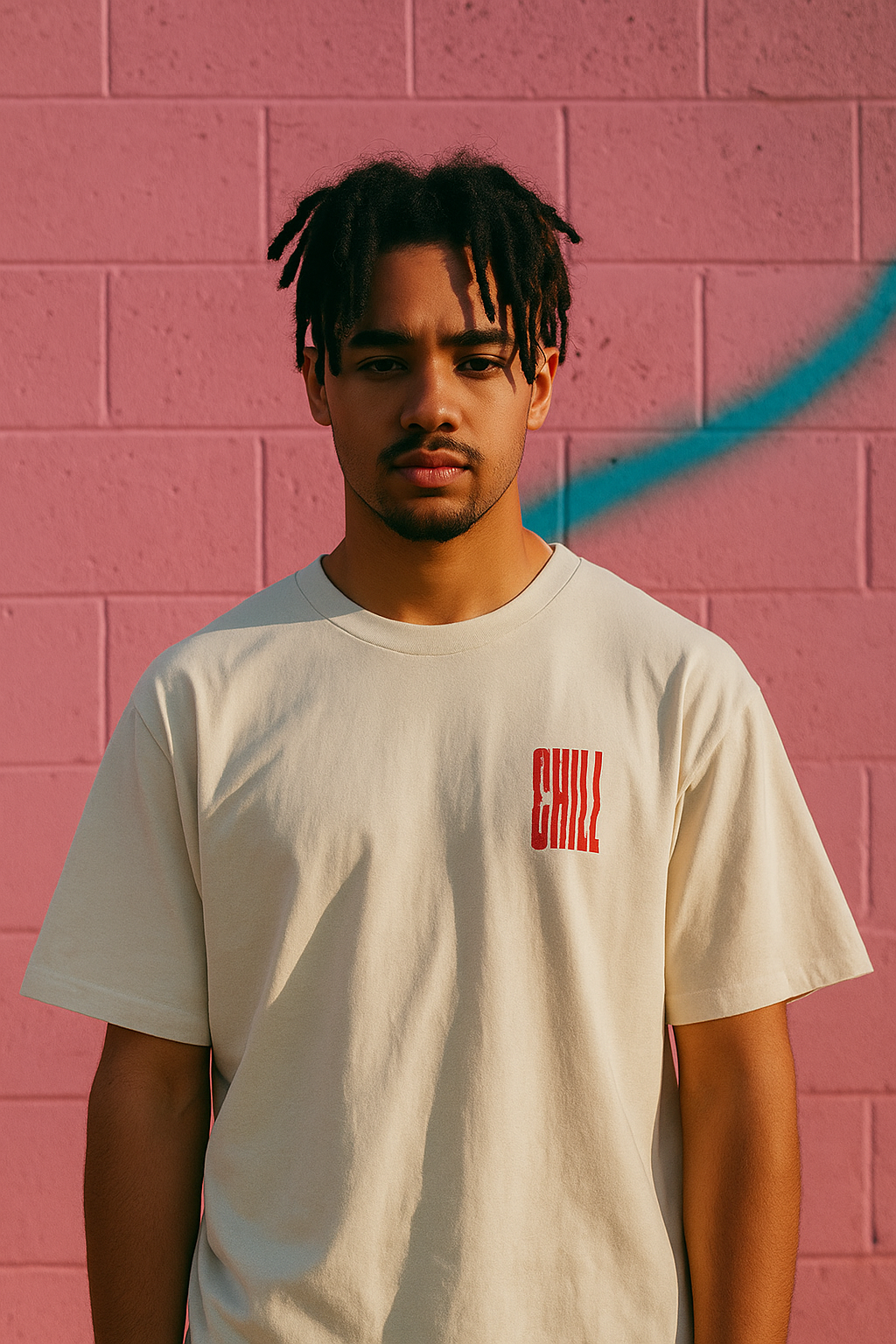 Wavy "CHILL" Unisex Oversized Tee