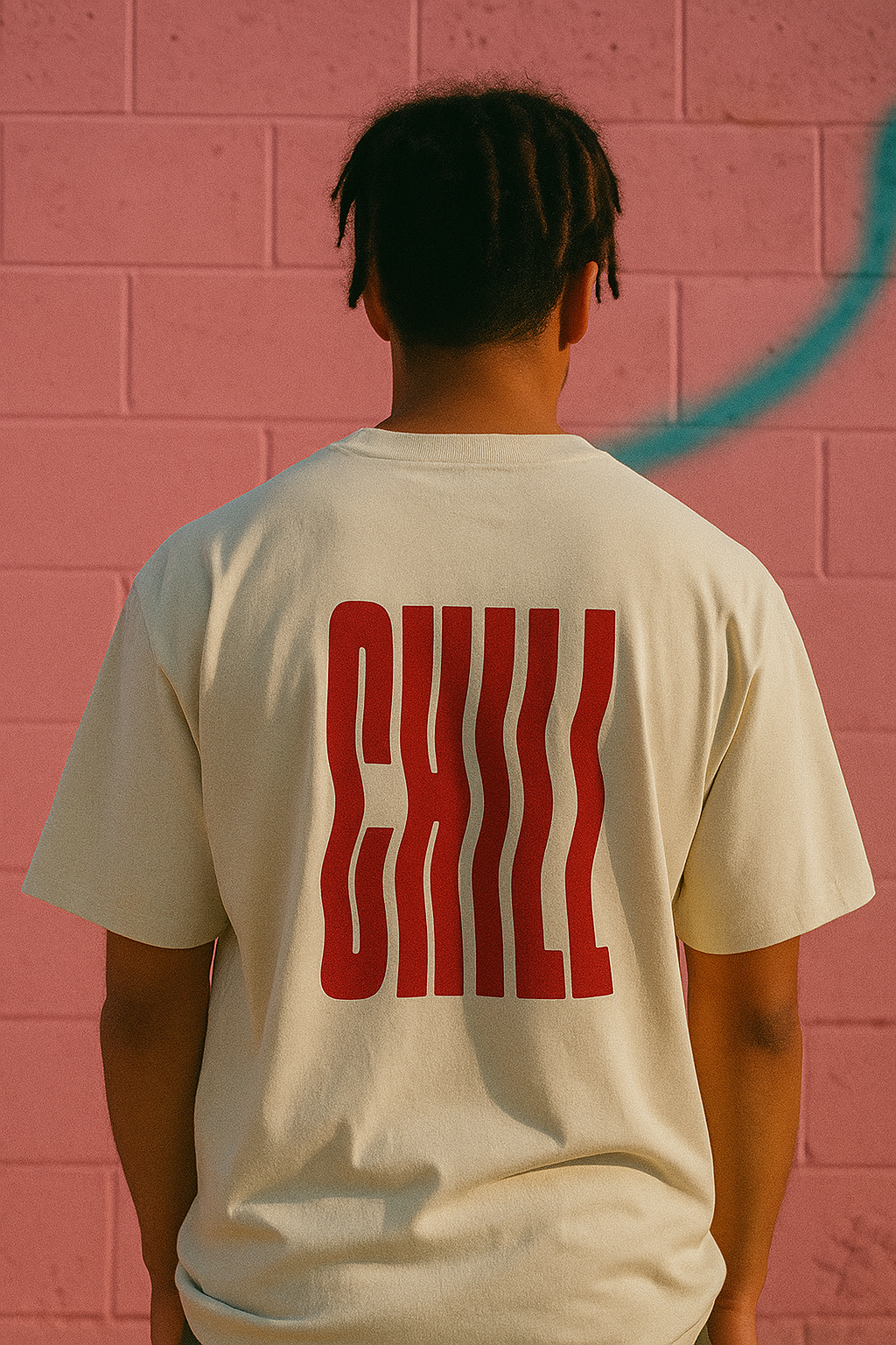 Wavy "CHILL" Unisex Oversized Tee